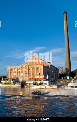 Centro Cultural Usina do on the river Guaiba Stock Photo