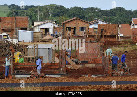 Construction of affordable housing Stock Photo