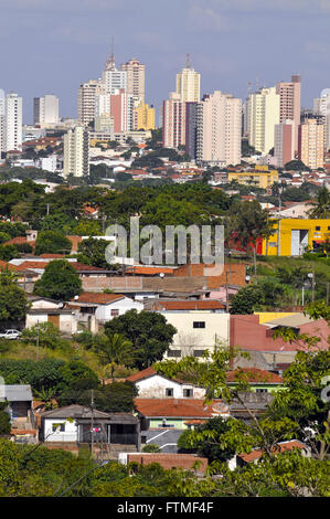 Vista de cima de moradias da cidade Stock Photo