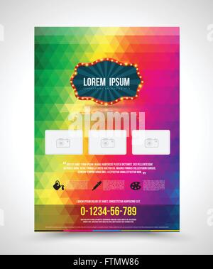 Template design abstract spectrum. Vector illustration. Stock Vector