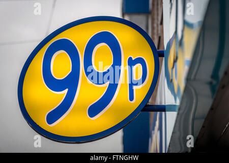 The 99p Store in South Street, Haywards Heath, West Sussex, which is to be replaced by a Poundland. Stock Photo