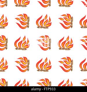 fire seamless isolated Stock Vector