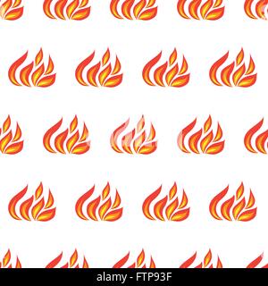 fire seamless isolated Stock Vector