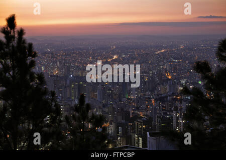 Dusk in the south central region of Belo Horizonte seen from the Lookout Mangabeiras - MG Stock Photo