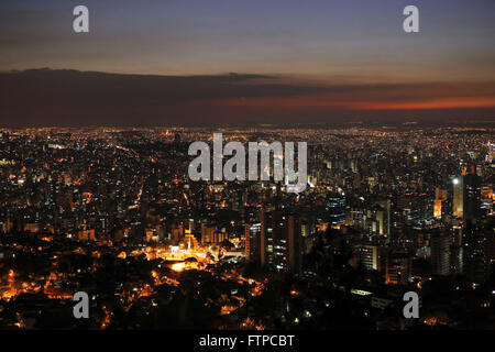 Dusk in the south central region of Belo Horizonte seen from the Lookout Mangabeiras - MG Stock Photo