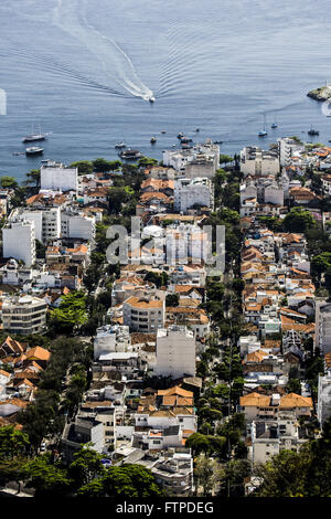 View of Sugar Loaf Mountain at the entrance of Guanabara Bay - south of the city Stock Photo