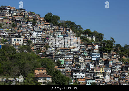 Favela Morro dos Prazeres in the neighborhood Santa Teresa - southern city Stock Photo