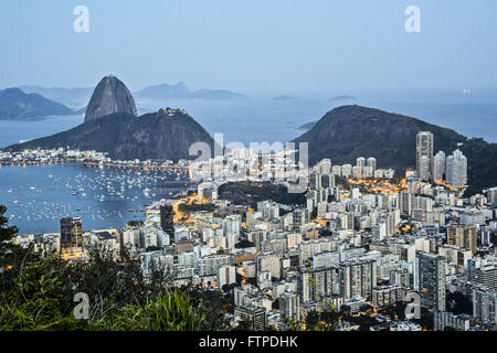 View of the Bay of Botafogo in Guanabara Bay - Sugar Loaf and Urca Stock Photo