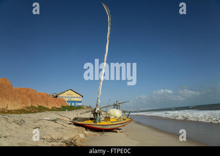 Raft in Canoa Quebrada Beach - coast of Ceara Stock Photo
