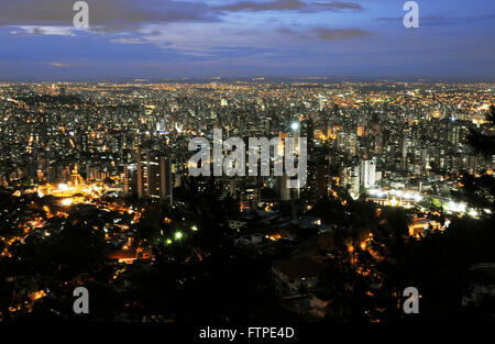 Dusk in the south central region of Belo Horizonte seen from the Lookout Mangabeiras - MG Stock Photo