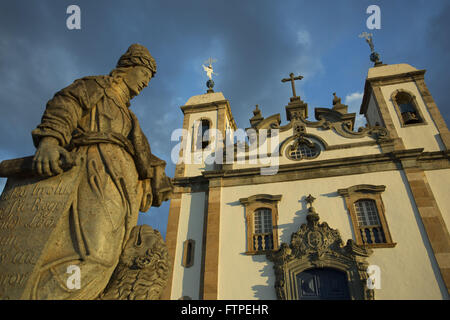 Basilica of Bom Jesus Matozinhos especially sculpture of the prophet Daniel Stock Photo