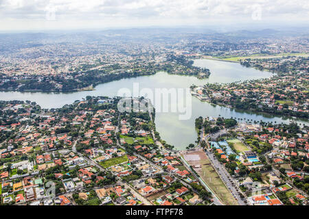 Aerial view of the region of Lagoa da Pampulha Stock Photo