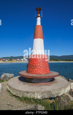 Lighthouse at Point Lookout - Barra da Lagoa Stock Photo