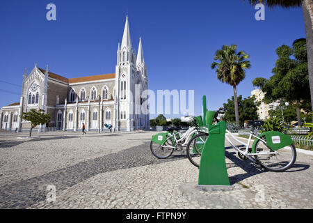 Mobilicidade - bicycle loan system powered by solar panel Stock Photo