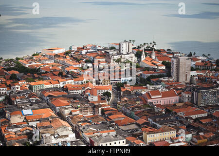 Aerial view of historic downtown Rio Anil with towers of the Cathedral da Se 1762 Incidental Stock Photo