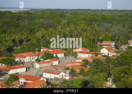 Mandacaru populated region in the mouth of the Rio Preguicas Stock Photo