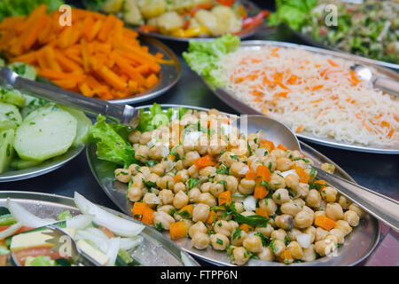 Variety of salads in buffet restaurant Stock Photo