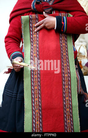 Quecha Rope Hands of Quechua woman demonstrating weaving techniques, El Balcon del ...