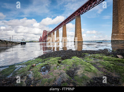 The Firth of Forth is the estuary or firth of Scotland's River Forth, where it flows into the North Sea. Stock Photo