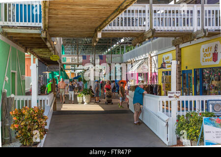 Fishermen's Village offers waterfront restaurants, boutiques, a resort & marina on Charlotte Harbor in Punta Gorda Florida Stock Photo