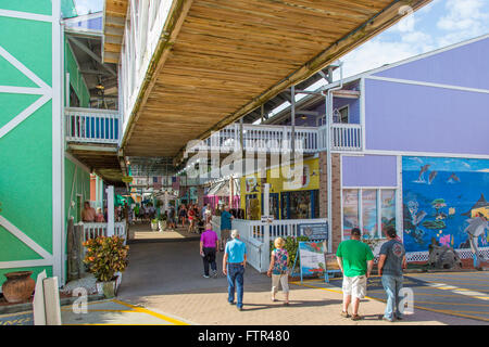 Fishermen's Village offers waterfront restaurants, boutiques, a resort & marina on Charlotte Harbor in Punta Gorda Florida Stock Photo