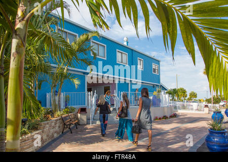 Fishermen's Village offers waterfront restaurants, boutiques, a resort & marina on Charlotte Harbor in Punta Gorda Florida Stock Photo