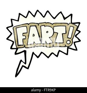 freehand speech bubble textured cartoon fart symbol Stock Vector