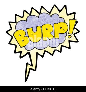 freehand speech bubble textured cartoon burp text Stock Vector Art