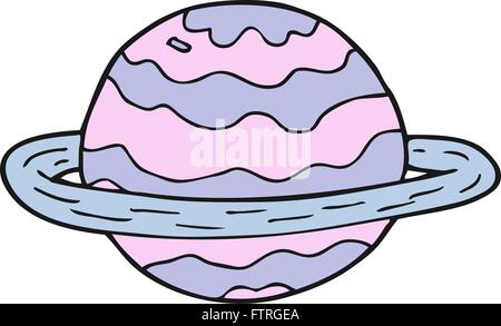 freehand drawn cartoon alien planet Stock Vector