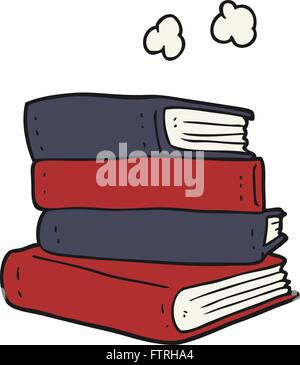 freehand drawn cartoon stack of books Stock Vector