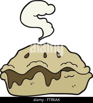 freehand drawn cartoon hot pie Stock Vector