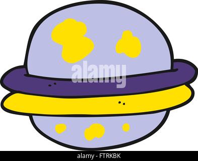 freehand drawn cartoon alien planet Stock Vector