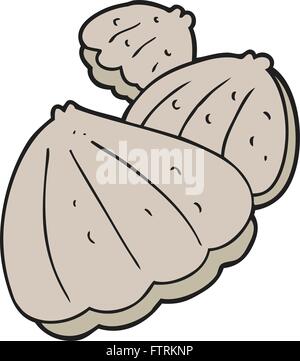 freehand drawn cartoon oysters Stock Vector