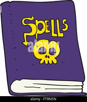 freehand drawn cartoon spell book Stock Vector