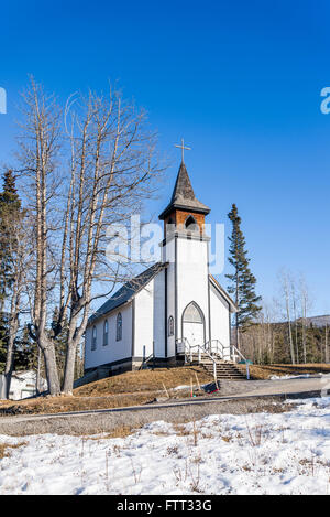 Nordegg Community Church, the hamlet of Nordeg, Alberta, Canada Stock Photo