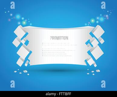 Abstract banner 3D style. Vector illustration. Can use for poster promotion. Stock Vector