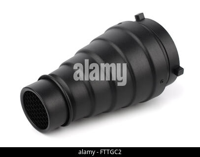 Conical snoot with grid isolated on white Stock Photo