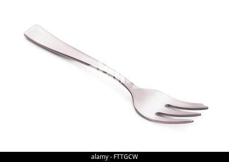 Pastry fork isolated on white Stock Photo