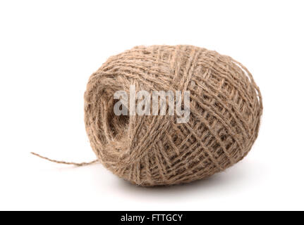 Skein Brown Twine Rope On White Stock Photo 2240079793