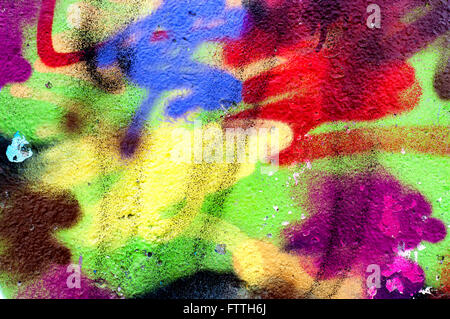 Colrful Grafiti Wall Stock Photo