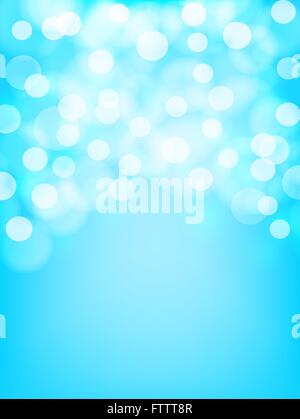 Abstract vertical background with blurred light effects in the top, with space for text. Light blue abstract illustration Stock Vector