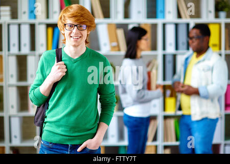 Student in college library Stock Photo
