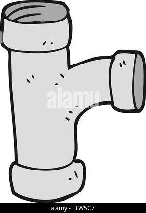 freehand drawn cartoon pipe Stock Vector