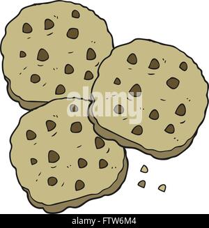 freehand drawn cartoon cookies Stock Vector