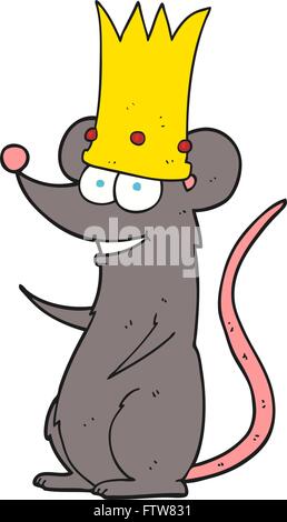 freehand drawn cartoon rat king Stock Vector