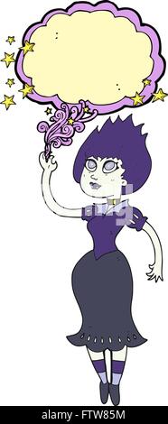 freehand drawn cartoon vampire girl Stock Vector