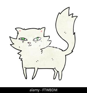 freehand textured cartoon cat Stock Vector