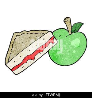 freehand textured cartoon packed lunch Stock Vector