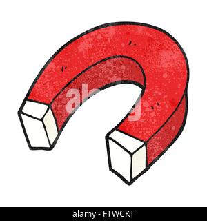 freehand textured cartoon magnet Stock Vector