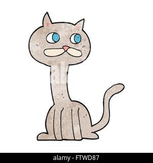 freehand textured cartoon cat Stock Vector